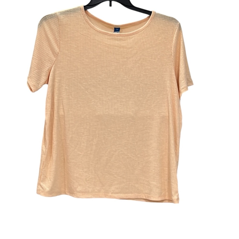 Old Navy Cream Crew Neck Short Sleeve T-Shirt EUC BOX27
